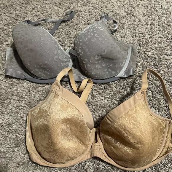2 SOMA size 36DD Lightest Lifts bras tan gray adjustable straps - Picture 7 of 15